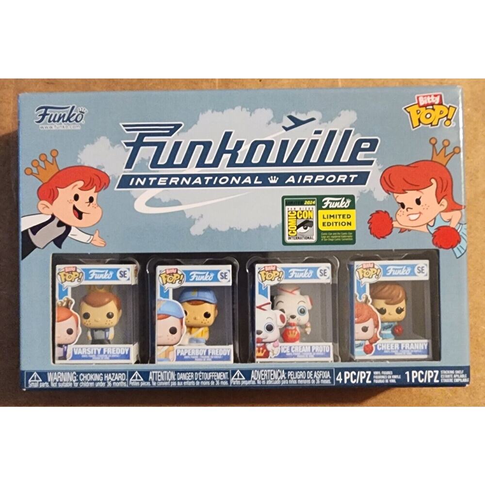 Funko Bitty Pop! Funkoville International Airport 4-Pack SDCC 2024 CON Sticker